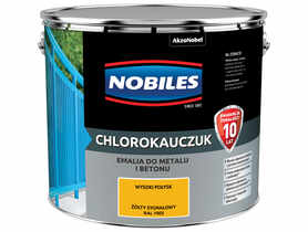 Farba emalia chlorokauczukowa 10 L żółty sygnałowy NOBILES
