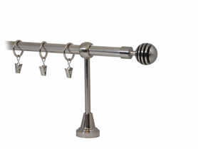 Karnisz pojedynczy Hefajstos Plus 16 mm - 240 cm modern nikiel KARWEL