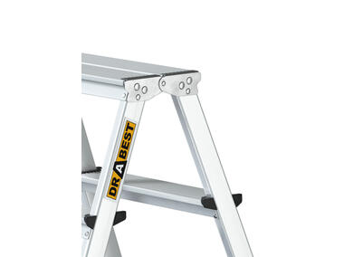Zdjęcie: Drabina aluminiowa dwustronna 2x4 stopnie 125 kg DRABEST