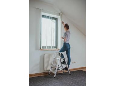 Zdjęcie: Drabina aluminiowa dwustronna 2x4 stopnie 125 kg DRABEST