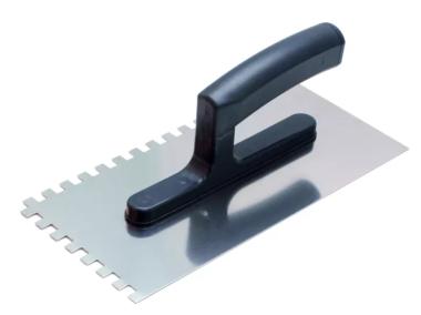 Zdjęcie: Kielnia zębata 8 x 8 mm stal nierdzewna 280 x 130 mm CIRET