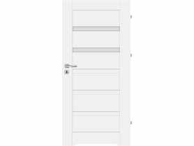 Drzwi wewnętrzne Credo 80P biały, mleczna szyba, podcięcie NAWADOOR