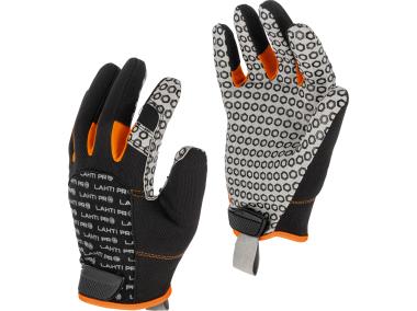Zdjęcie: Rękawice warsztatowe czarno-pomarańczowe, l281810p, karta, "10", CE, LAHTI PRO