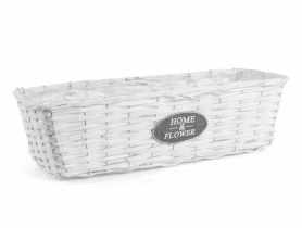 Balkonówka doniczka biała 51x20x15 cm TIN TOURS