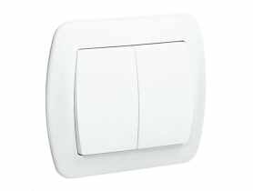 Włącznik świecznikowy AW5 biały ECOLINE