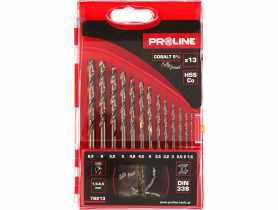 Wiertła do metalu HSSCo DIN338 szlifowane 13 szt. 1,5-6,5 mm PROLINE