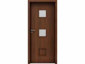 Drzwi wewnętrzne Salerno 3 płaskie, orzech B339, 80 cm prawe INVADO