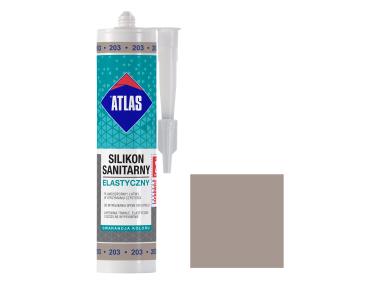 Zdjęcie: Silikon sanitarny elastyczny 203 stalowy 280 ml ATLAS