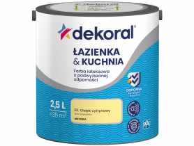 Farba lateksowa Łazienka&Kuchnia olejek cytrynowy 2,5 L DEKORAL