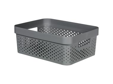 Zdjęcie: Pojemnik ażurowy 11 L Infinity 100% Recykling Eko szary CURVER