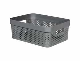 Pojemnik ażurowy 11 L Infinity 100% Recykling Eko szary CURVER