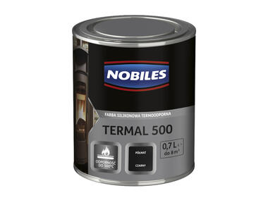 Zdjęcie: Farba silikonowa Termal 500 - 0,7 L czarna NOBILES