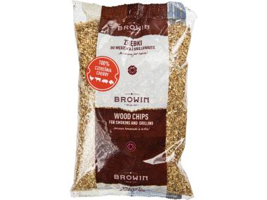 Zdjęcie: Zrębki wędzarnicze, czereśnia, 450 g, drobne KL2 BROWIN