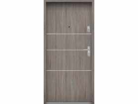 Drzwi wejściowe do mieszkań Bastion A-66 Dąb szary 90 cm lewe ODO KR CENTER
