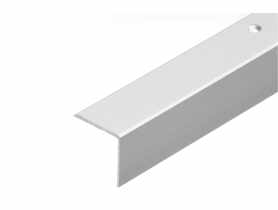 Profil schodowy ryflowany 30x30 mm - 1 m srebrny CEZAR