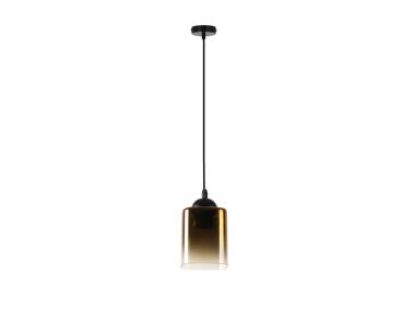 Zdjęcie: Lampa wisząca Serena kolor czarny 1x40 E27 klosz złoty CANDELLUX