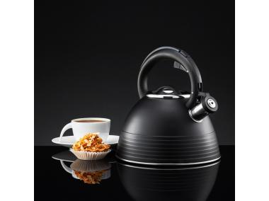 Zdjęcie: Czajnik z gwizdkiem Linea 2,5 L czarny AMBITION
