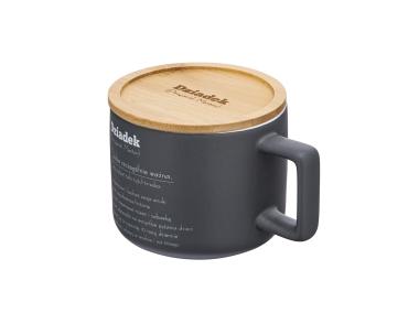 Zdjęcie: Kubek prosty 400 ml z bambusową pokrywką dekoracja Dziadek przyjaciel, mentor ALTOM DESIGN