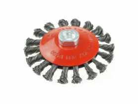 Szczotka druciana stożkowa 125 mm M14 drut skręcany DEDRA