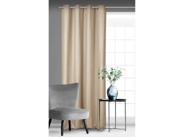 Zdjęcie: Zasłona Aggie 140x250 cm cappuccino na przelotkach EUROFIRANY