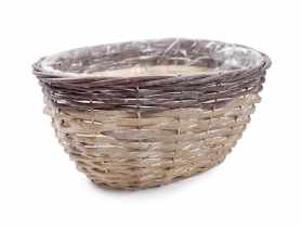 Osłonka wiklinowa na doniczkę 28x21x13 cm TIN TOURS