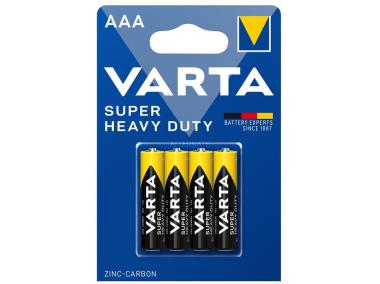 Zdjęcie: Bateria cynkowo-węglowa Super Heavy Duty R03/AAA 4 sztuki VARTA