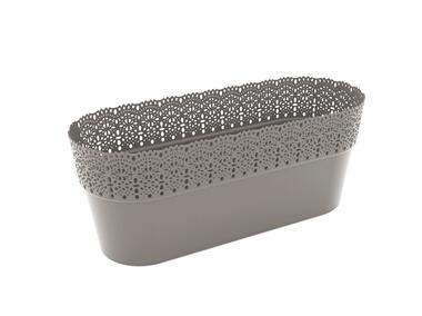 Zdjęcie: Osłonka owalna Bella 38 cm antracyt DOMEX