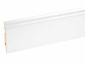 Listwa przypodłogowa MDF Biały RAL 9003 okleina półmat 8,2x1,3 cm dekor 1, 220 cm CEZAR