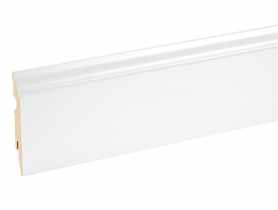 Listwa przypodłogowa MDF Biały RAL 9003 okleina półmat 8,2x1,3 cm dekor 1, 220 cm CEZAR