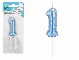 Świeczka urodzinowa Blue Star Cyferka 1 72035 RAVI