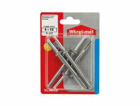 Kołki metalowe do wbijania 6x65 mm - 6 szt. WKRĘT-MET