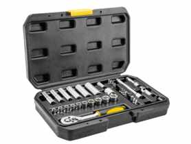 Klucze nasadowe 1/4", zestaw 36 sztuk TOPEX