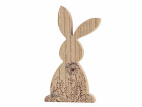 Figurka drewniana zając 11x2x21 cm dekor Serenity ALTOMDESIGN
