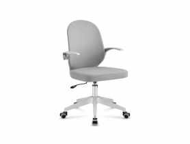 Krzesło młodzieżowe Flip White tkanina szara rama biała TS INTERIOR