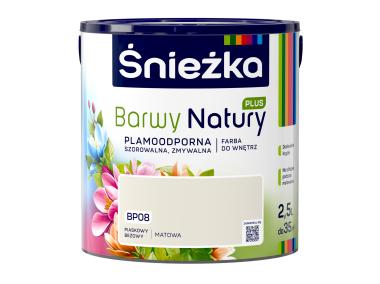 Zdjęcie: Farba Barwy Natury Plus piaskowy beż BP08 2,5L ŚNIEŻKA