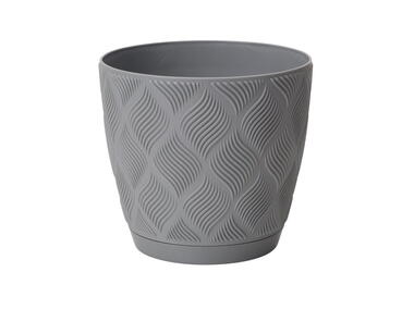 Zdjęcie: Doniczka Flow Petit z podstawką 17 cm platyna VERDENIA