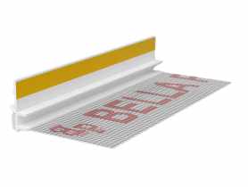 Listwa PVC BP13 L250 9/6 biały, przyokienna, dylatacyjna, z siatką i z uszczelką BELLA PLAST