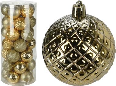 Zdjęcie: Bombka złota 6 cm - 35 sztuk w tubie KOOPMAN