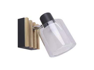 Zdjęcie: Oprawa ścienno-sufitowa Lamel E14 1D kolor czarny/sosna max 35 W STRUHM