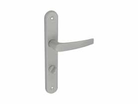 Klamka lak 72 WC srebrna METRO