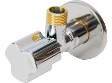 Zdjęcie: Zawór kątowy na zawieszce 1/2"x 3/4" DURO