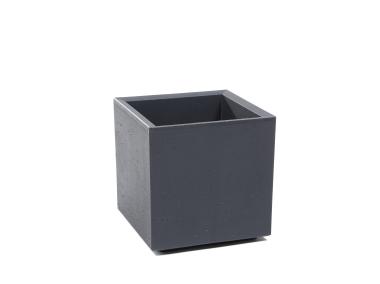 Zdjęcie: Kwietnik Karo 300x300x300 mm beton recycled, antracyt LAMELA