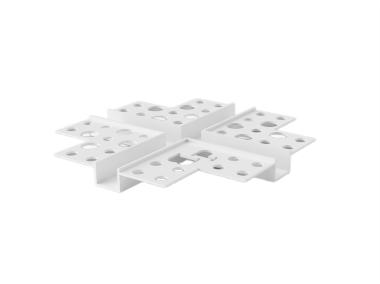 Zdjęcie: Profil krzyżowy PVC BP11 H1 CC biały, łącznik do listwy do boniowania BELLA PLAST