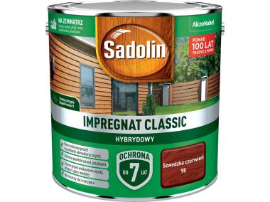 Zdjęcie: Impregnat ochronno-dekoracyjny hybrydowy Classic 2,5 L szwedzka czerwień SADOLIN