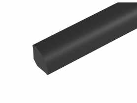 Ćwierćwałek PVC 13 mm czarny 2,5 m CEZAR