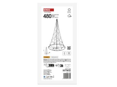 Zdjęcie: Choinka 180 cm 480 led ciepły biały EMOS