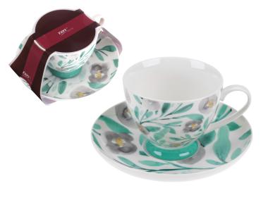 Zdjęcie: Filiżanka i spodek Florence 200 ml z porcelany New Bone wz. 2 RAVI DECOR