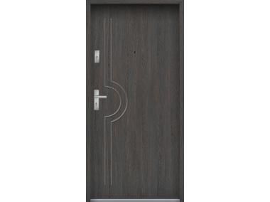 Zdjęcie: Drzwi wejściowe do mieszkań Bastion N-03 Wenge deska 90 cm prawe ODR KR CENTER