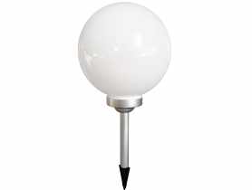 Lampka solarowa kula 30 cm RGB + pilot biała VOLTENO