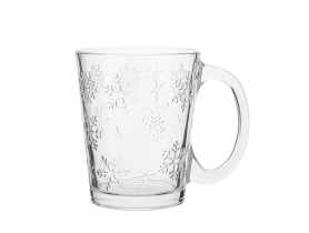 Kubek szklany 300 ml dekoracja śnieżynki ALTOM DESIGN